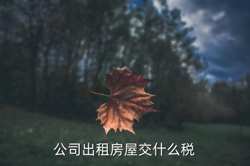 交房屋出租稅要用什么，租金要繳些什么稅