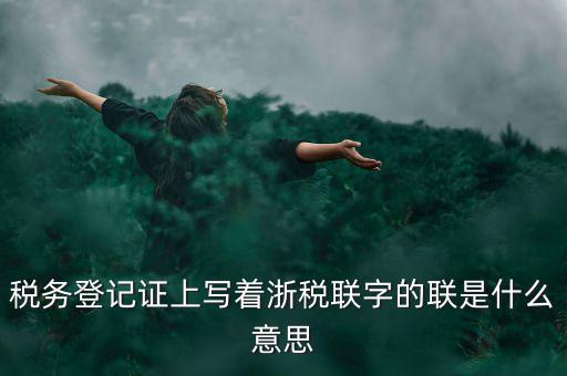 稅務(wù)全國聯(lián)網(wǎng)是什么意思，稅務(wù)登記證上寫著浙稅聯(lián)字的聯(lián)是什么意思