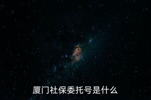 廈門社保委托號是什么