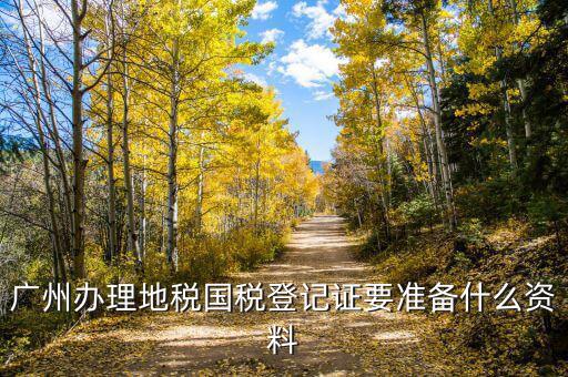 廣州辦理地稅國(guó)稅登記證要準(zhǔn)備什么資料