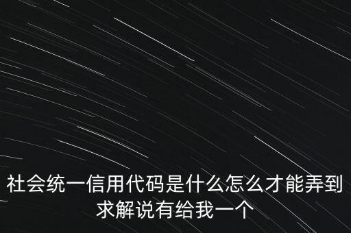 統(tǒng)一社會(huì)信用代碼指什么意思，深圳碼統(tǒng)一社會(huì)信用代碼是什么