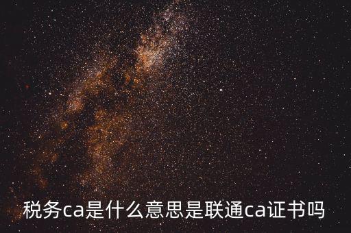 青島國稅ca證書是什么意思，什么事CA證書