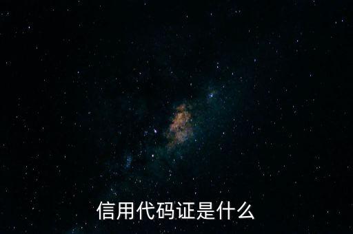 信用代碼號(hào)是什么情況，信用代碼證是什么