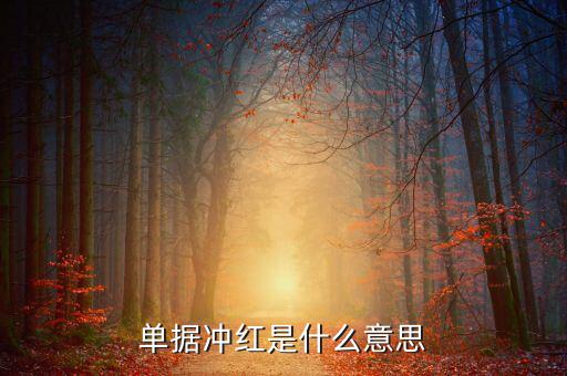 單據(jù)沖紅是什么意思