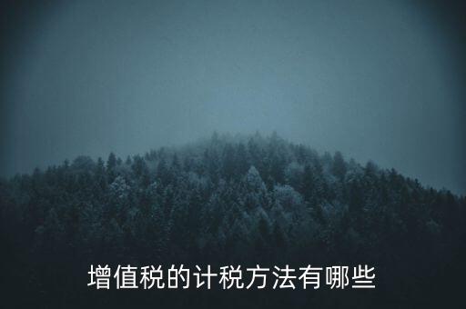 什么是計(jì)稅方式，增值稅的計(jì)稅方法有哪些