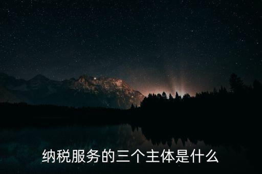 納稅服務(wù)的三個(gè)主體是什么