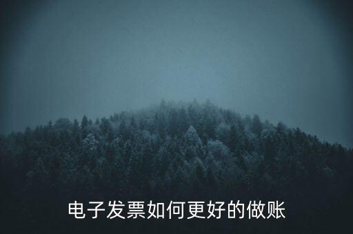 電子發(fā)票如何更好的做賬