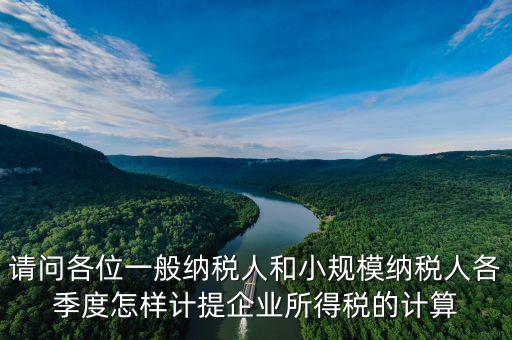 請問各位一般納稅人和小規(guī)模納稅人各季度怎樣計提企業(yè)所得稅的計算