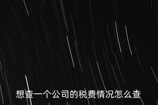 如何查詢公司納稅記錄查詢，想查一個(gè)公司的稅費(fèi)情況怎么查