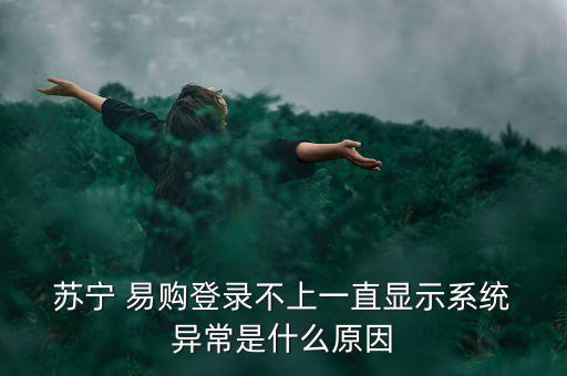  蘇寧 易購(gòu)登錄不上一直顯示系統(tǒng) 異常是什么原因