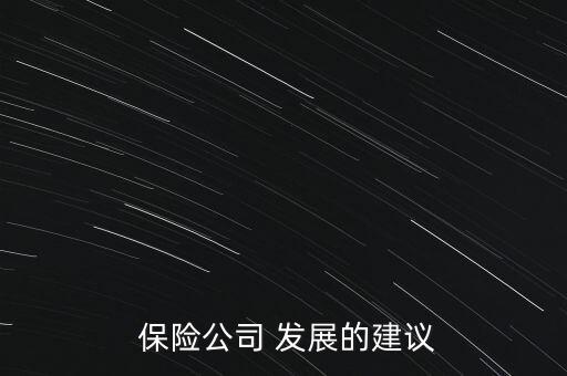  保險公司 發(fā)展的建議