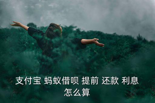 支付寶 螞蟻借唄 提前 還款 利息怎么算