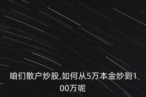 怎么在股市中賺100萬(wàn),股市有風(fēng)險(xiǎn)投資要謹(jǐn)慎