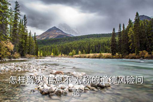 怎樣解決 信息不 對(duì)稱的道德風(fēng)險(xiǎn)問題