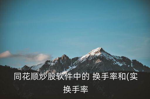  同花順炒股軟件中的 換手率和(實 換手率