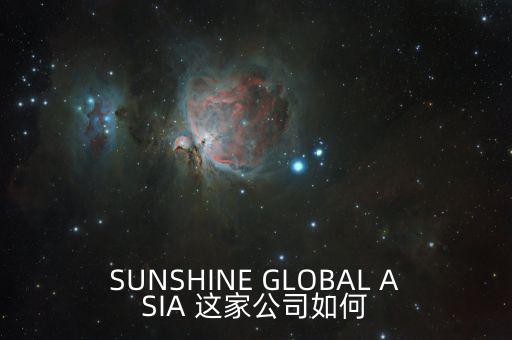 SUNSHINE GLOBAL ASIA 這家公司如何