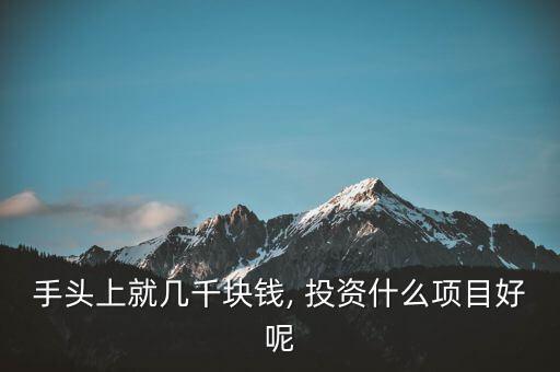 手頭上就幾千塊錢(qián), 投資什么項(xiàng)目好呢