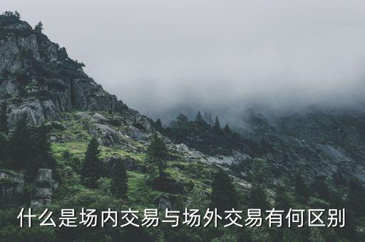 什么是場(chǎng)內(nèi)交易與場(chǎng)外交易有何區(qū)別