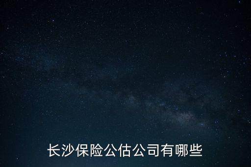 長沙保險(xiǎn)公估公司有哪些