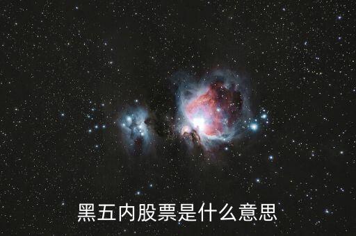 什么是黑5類股票，黑五內(nèi)股票是什么意思