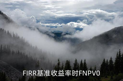 FIRR基準(zhǔn)收益率時(shí)FNPV0