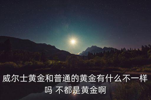 威爾士黃金為什么貴，為什么金子值錢呢