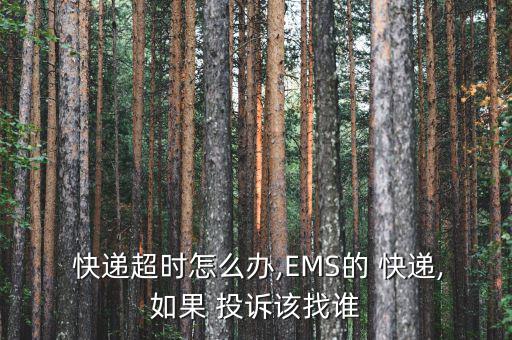  快遞超時(shí)怎么辦,EMS的 快遞,如果 投訴該找誰(shuí)