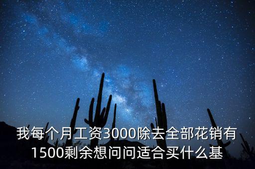 我每個月工資3000除去全部花銷有1500剩余想問問適合買什么基