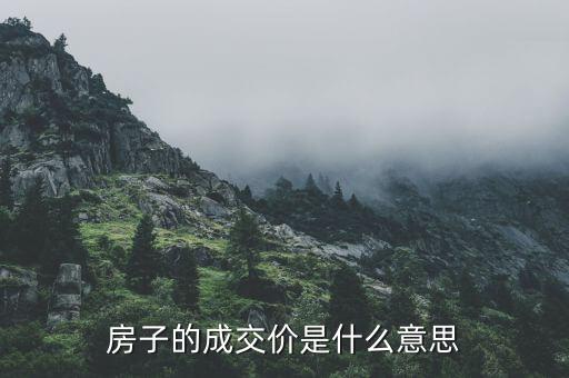 房價(jià)款是什么，房子的成交價(jià)是什么意思