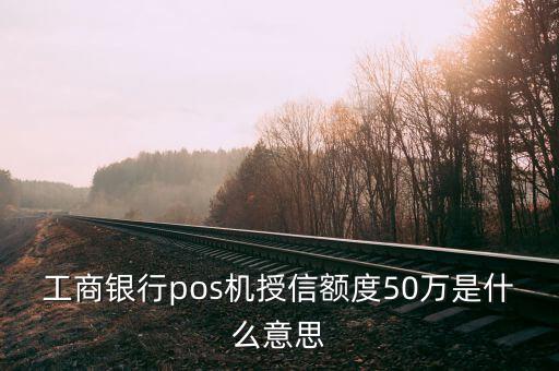 工商銀行pos機授信額度50萬是什么意思