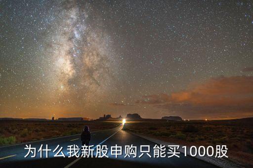 為什么我新股申購(gòu)只能買1000股