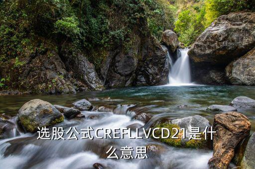 選股公式CREFLLVCD21是什么意思