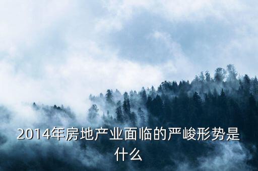 2014年房地產(chǎn)業(yè)面臨的嚴(yán)峻形勢(shì)是什么