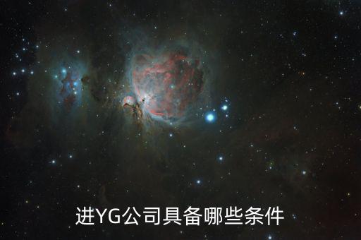 進YG公司具備哪些條件