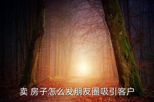 賣 房子怎么發(fā)朋友圈吸引客戶