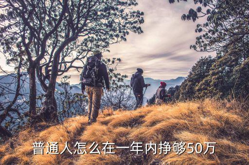 普通人怎么在一年內掙夠50萬