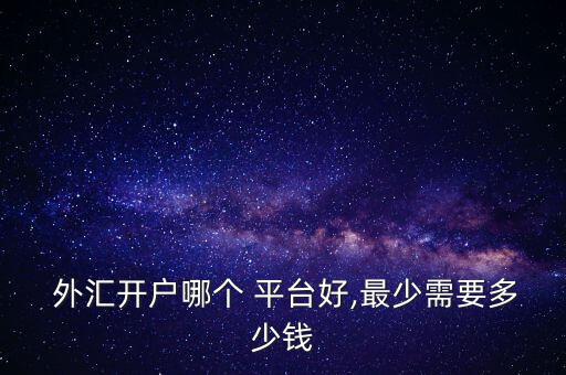  外匯開戶哪個 平臺好,最少需要多少錢