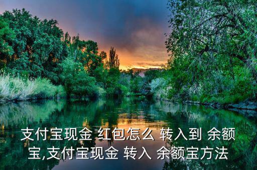 支付寶現(xiàn)金 紅包怎么 轉(zhuǎn)入到 余額寶,支付寶現(xiàn)金 轉(zhuǎn)入 余額寶方法