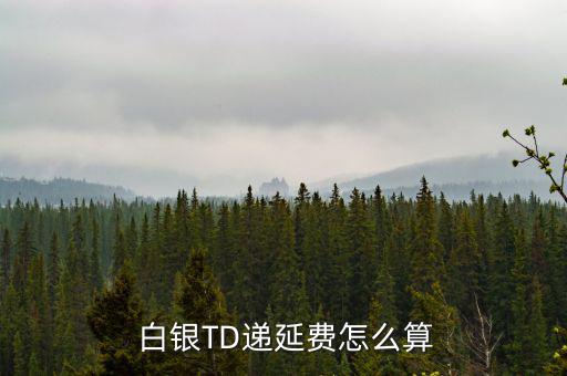 白銀延期費怎么算,白銀td交易延期費怎么算?