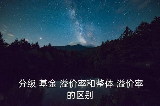 分級A基金怎么看溢價(jià),新手要謹(jǐn)慎參與分級a沒有折扣條款