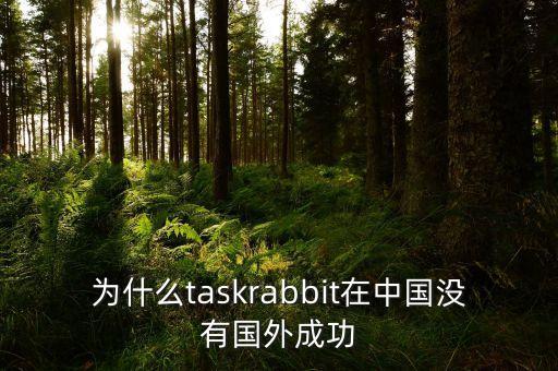 為什么taskrabbit在中國(guó)沒有國(guó)外成功