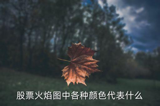 股票火焰圖中各種顏色代表什么