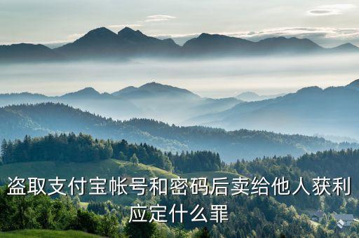 盜取支付寶帳號(hào)和密碼后賣給他人獲利應(yīng)定什么罪