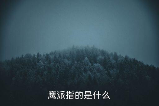 美聯(lián)儲鷹派是什么意思，美國政壇里的鷹派是什么意思