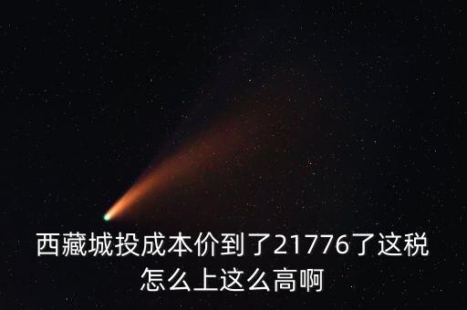 西藏城投成本價到了21776了這稅怎么上這么高啊