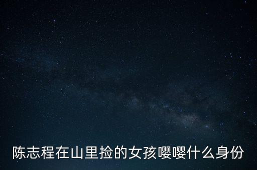 陳志程在山里撿的女孩嚶嚶什么身份