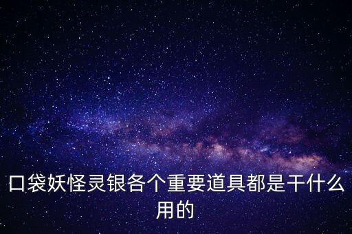 口袋妖怪銀里的元力是干什么用的，口袋妖怪銀 不懂得物品的作用意思1 普力使用招式有作用2