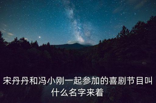 宋丹丹馮小剛的評委節(jié)目是什么，歡樂喜劇人評委都有誰