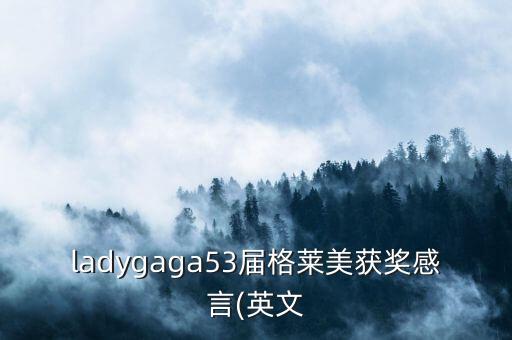 ladygaga53屆格萊美獲獎感言(英文