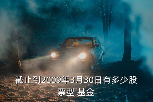 截止到2009年3月30日有多少股票型 基金